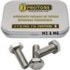 PROTORX Viti esagonali in acciaio inox M4 x 16 mm: scatola 20 bulloni per rondelle in