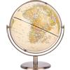 Exerz 20cm Mappamondo Antico Mappa inglese Supporto in metallo Colore bronz...