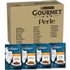 GOURMET Perle Cibo Umido Gatto Adulto, Filettini in Salsa con Manzo, Pollo, ...
