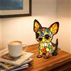 LOMUG Chihuahua - Lampada decorativa per cani luminosi, in resina, a LED,