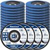 Dischi lamellari 125mm Abrasivi, Grana 40/60/80/120, 22 pezzi lamellari