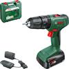 Bosch Trapano con percussione a batteria EasyImpact 18V38 1 batteria da 2,5 A...