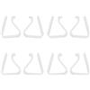 No 8 Pezzi Partito Trasparente Plastica 20mm-35mm Tavolo Clip L2G93231