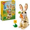 LEGO Creator 3 in 1 Adorabile Coniglio Giocattolo Animale che si Trasforma in