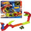 Hot Wheels Monster Trucks - Attacco del Serpente, set pista con lanciatore e vei