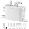 VEVOR Trituratore WC Scarico Bagno Pompa Trituratore per WC 500W 3 Entrata | Pompa Sanitaria Prevalenza max 8 m, Portata max 6600 L/h, 2900 giri/min, Resistente all'Acqua Calda, Motore in Rame, Doccia
