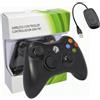 Controller Con Cavo Per Microsoft Xbox 360 / Pc Wireless Nero Ricevitore Usb