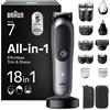 Braun Rasoio Elettrico Barba e Capelli Serie 7, Accessori AIO7585 Grigio