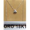 Collana in oro bianco 750 18 kt. punto luce con diamante carati 0,10 G-SI +2450