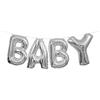 Unique Party 53676 - Kit per striscione con palloncini e lettere, colore: Argento