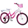 BricoShop24 Bicicletta per Bambini 20" Cambio Shimano 7 Velocità Cestino City Bike