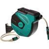Amazon Basics AVVOLGITUBO AUTOMATICO VERDE NERO CON FLESSIBILE MONTAGGIO A PARETE 15 M PER GIA
