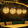 Does not apply Lampade Solari Da Appendere per Esterni, 4 Pezzi, Lanterne a LED a Spirale, Lant