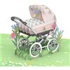 papercrush® Biglietto pop-up carrozzelle per bambini - Biglietto di nascita 3D n