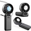 duludulu Ventilatore portatile con refrigeratore per il ghiaccio, mini ventilatore p Nero