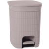 STEFANPLAST Pattumiera Bidone con Pedale Domus Greige 20 Litri