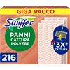 Swiffer Panni Cattura Polvere, 216 Panni Microfibra Dry, Cattura Polvere e Sporc
