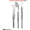 MEDSPO® Kit Prima Visita Pulizia dei Denti Specchietto a Goccia Sonda Explorer Dentista