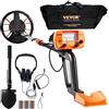 VEVOR Rilevatore per Metalli Sottoterra Bobina Diametro 20,3cm 2 Modalità di Funzione 7,2-9,6 V Lunghezza Asta Regolabile tra 96,5-124,4cm, Metal Detector per Adulti Bobina IP68 Temperatura -10℃ a 50℃