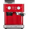 KitchenAid Macchina Espresso con Macinino Integrato Rosso mela | Espresso appena macinato con 15 livelli di macinatura, controllo PID e lancia vapore; struttura metallica resistente