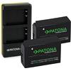 PATONA Caricatore Doppio 2x Premium LP-E17 - Caricatore + 2x Premium Batteria