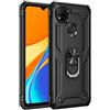 Max Power Digital Cover per Xiaomi Redmi 9C con Girevole Anello 360 Gradi Nero