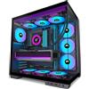 HYXN H1 Case PC ATX - Preinstallato con 7 ventole PWM ARGB, doppia camera Mid To