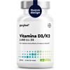 Gloryfeel Vitamina D3 + K2 ad alto dosaggio - 200 compresse - Premium: K2VITAL® di Kappa -