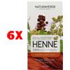 Naturaverde 6 X Naturaverde Henne' Colorazione Capelli Polvere Vegetale Rosso Egiziano Hair