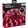 Konix Striscia luminosa gaming LED Aurora 10 m - 16 colori - Sincronizzazione musicale - Flessibilità 180° - Rivestimento adesivo - Presa corrente