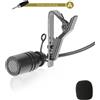 for Shure Microphono con risvolto nero Lavalier grado broadcast per 3 5 mm wireless