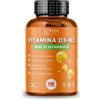 Vivacaps Vitamina d3 k2 mk7 vegana alto dosaggio 365 Micro compresse, Vitamina d3 2000 ui