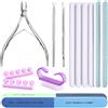 Kiiwah 13pcs Lime e Buffer per Unghie, Spingi Cuticole Raschietto con Tronchesino per U