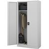 Jan Nowak Domator Armadio Metallico C34 Armadietto Archivio per utensili Porte a battente Appendiabiti Verniciato a polvere 185 cm x 90 cm x 45 cm Grigio