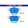 ATE 13.0460-7293.2 - Kit pastiglie freno asse posteriore 607293