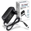V-TAC Alimentatore 12V 42W 3,5A per Telecamere, Strisce LED, Modem - Trasformatore 12V Plug&Play con Spina Corrente Casa per Schermi e Apparecchiature Elettroniche - Input AC 100-240V 50/60Hz, Nero