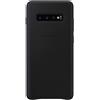 Samsung Custodia Protettiva Originale Samsung Galaxy S10+ Plus In Pelle Nera Slim