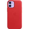 Apple Custodia In Pelle Magsafe iPhone 12 Mini Apple (PRODUCT) RED - Originale