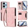 Custodia Pelle con Cerniera Multi-Card per Redmi 13/13x/Poco M6 4G Rosa