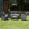 Dmora Set salotto da esterno Ostuni Set da giardino con 2 poltrone 1 divano ed 1