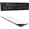 VENEZIANO Gruppo Veneziano Targhetta personalizzata targhetta incisa 10CM X 2,5 CM BLACK