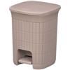 STEFANPLAST Pattumiera Bidone con Pedale da Bagno Domus Greige 6 Litri