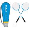 Set badminton acciaio, 2 racchette, custodia Rebel