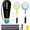 Set badminton con rete e 4 racchette Rebel Active