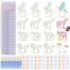 Bonnyco Unicorno Gadget Regalo bambino Set Pittura 16 Pezzi Fine Festa