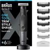 Braun Series XT5 Rasoio Elettrico Barba Tutto-In-Uno, Accessori XT5300 Nero