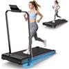 HOMEFITNESSCODE Tapis Roulant Elettrico Salvaspazio 7% 3 IN 1 Walking Pad Nero brillante