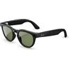 Meta Ray-Ban Meta (Gen 2) Headliner Occhiali IA per Uomo, Donna — Vestibilità Ponte Basso — Fotocamera 12 MP, Video 3K Ultra HD, Meta AI — 2X Durata della Batteria — Nero Lucido, Lenti G15 Green