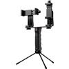 Supporto Telefono per Live Streaming Doppia Posizione Supporto ABS 19,5x10,5x7cm