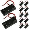 12 pezzi cablati 2 x 1,5 V AA Porta della batteria Custodia a batteria cablata